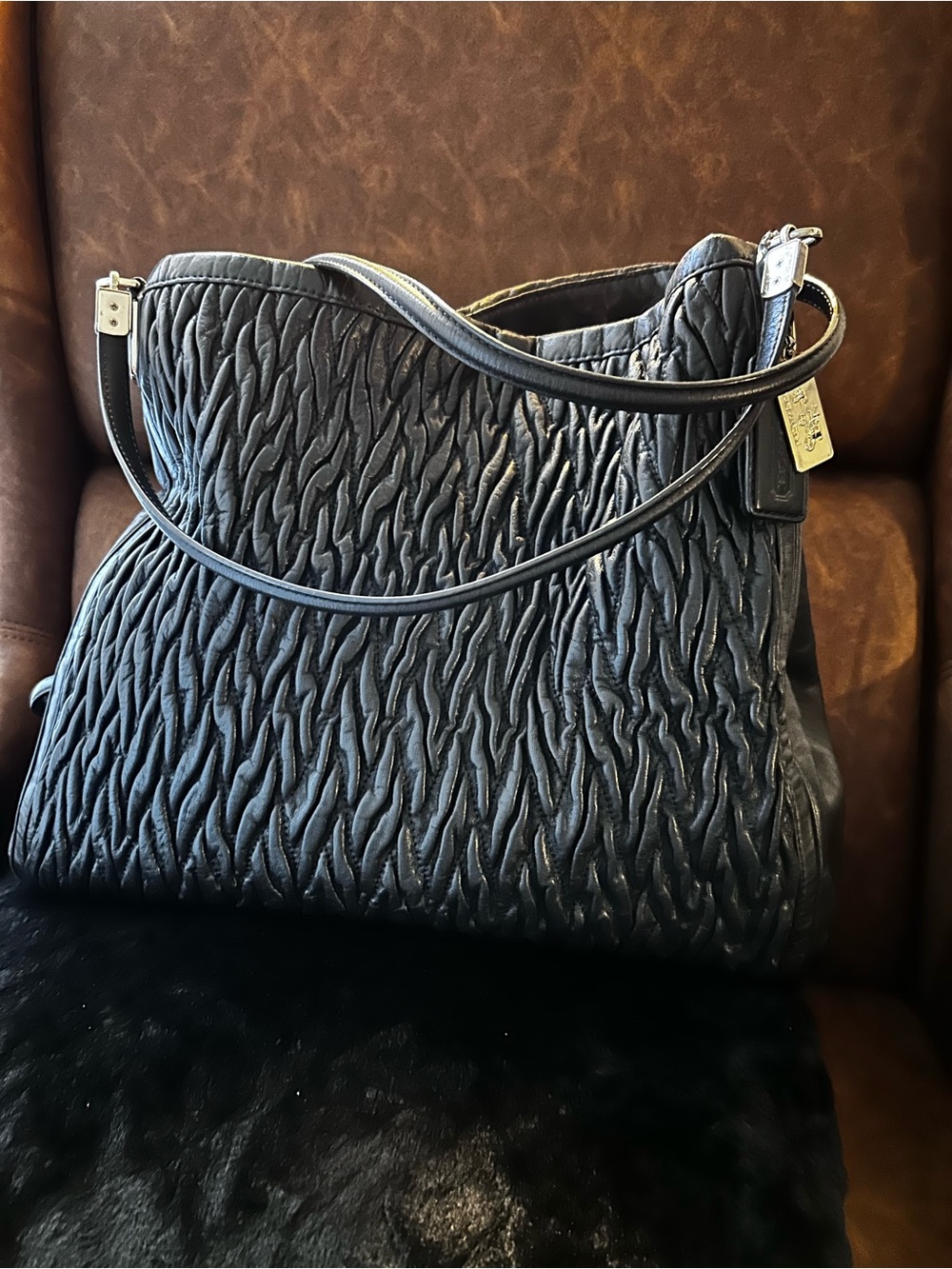 Coach Madison Gathered Twist Phoebe Shoulder Bag